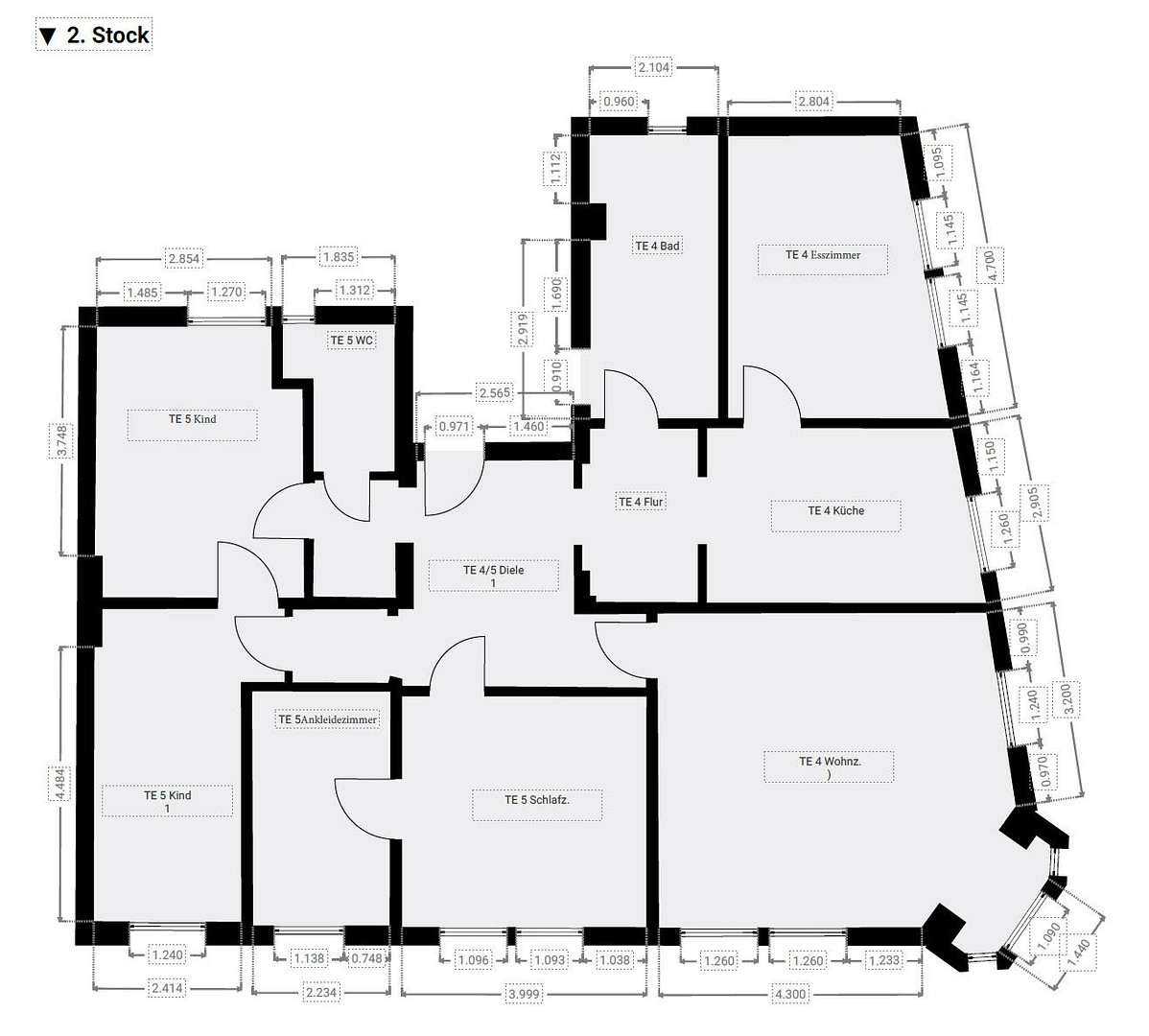 6 Raumwohnung bestehend aus 2 zusammengelegten ETW – Velbert – Vorschaubild 17
