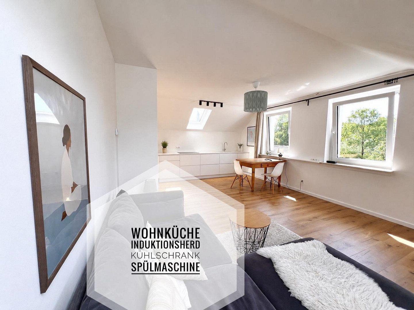 Möbliert wohnen im Grünen – kernsanierte Wohnung mit neuer Küche in Gadderbaum – Haller Weg 65a, 33617 Bielefeld – Vorschaubild 3