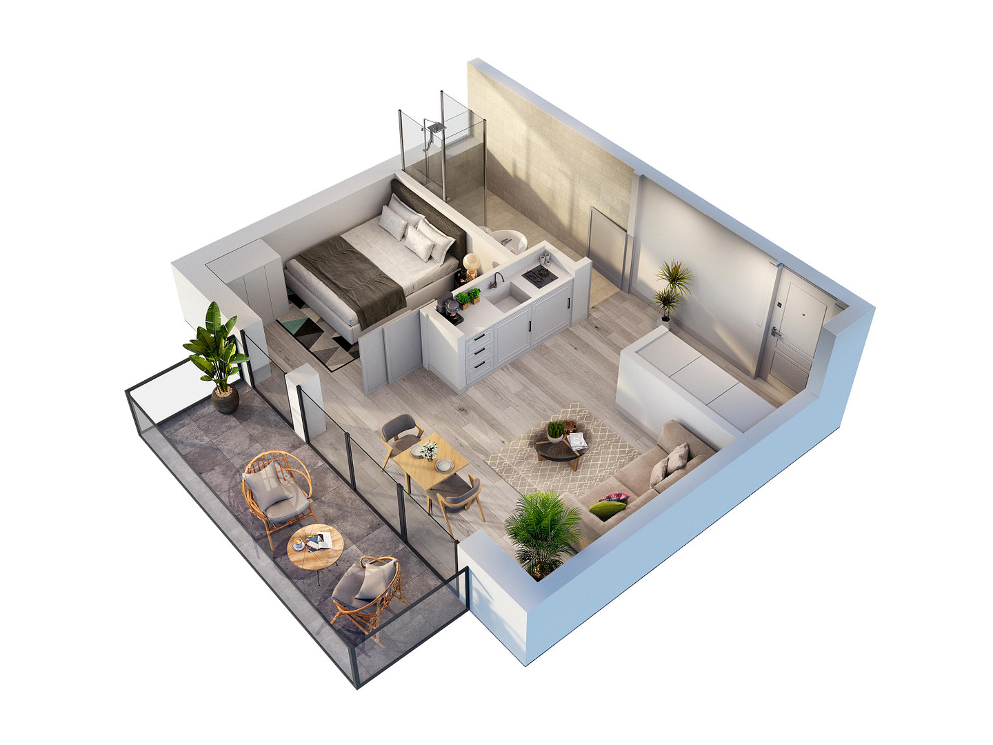 Neubau 2-Zi.-Wohnung mit/ohne Vermietungskonzept – Herbigstrasse 31, 80999 München(Allach) – Vorschaubild 2