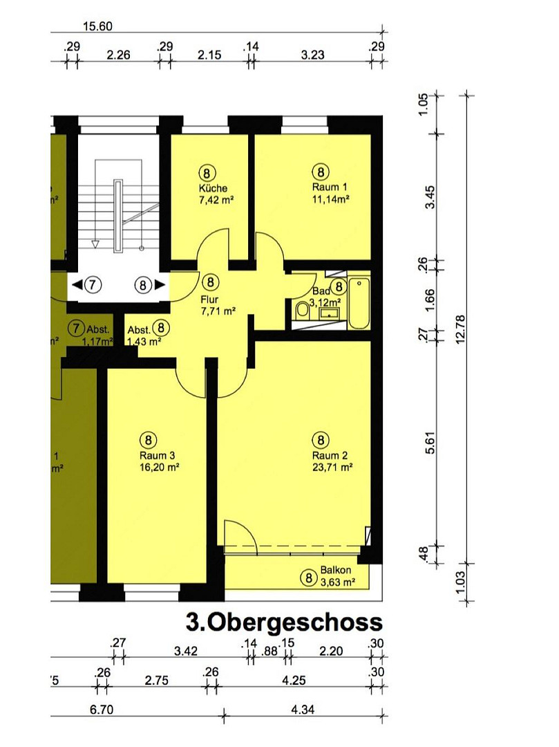 Helle 3-Zimmer-Wohnung mit Balkon & TG Stellplatz in HH-Hohenfelde - top vermietet – Hamburg(Hohenfelde) – Vorschaubild 15