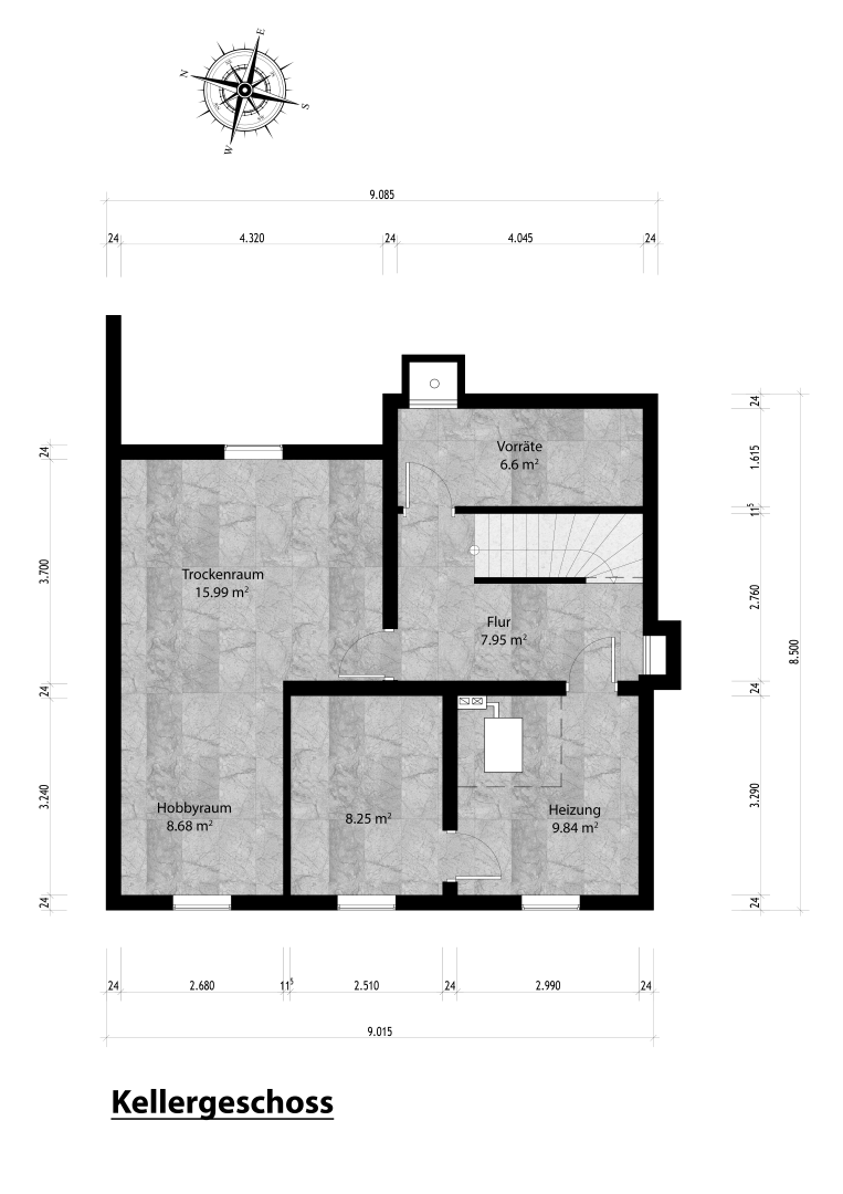 Ruhig gelegene Doppelhaushälfte mit Garage + Ausbaureserve im Kölner Süden provisionsfrei – Köln OT Meschenich(Meschenich) – Vorschaubild 25