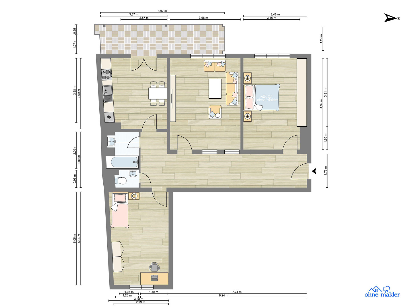 Urbane Wohnidylle im Vinzenzviertel - 3 Zimmer mit Altbauflair und Potential – Hedwigstrasse xx, 80636 München(Neuhausen) – Vorschaubild 24