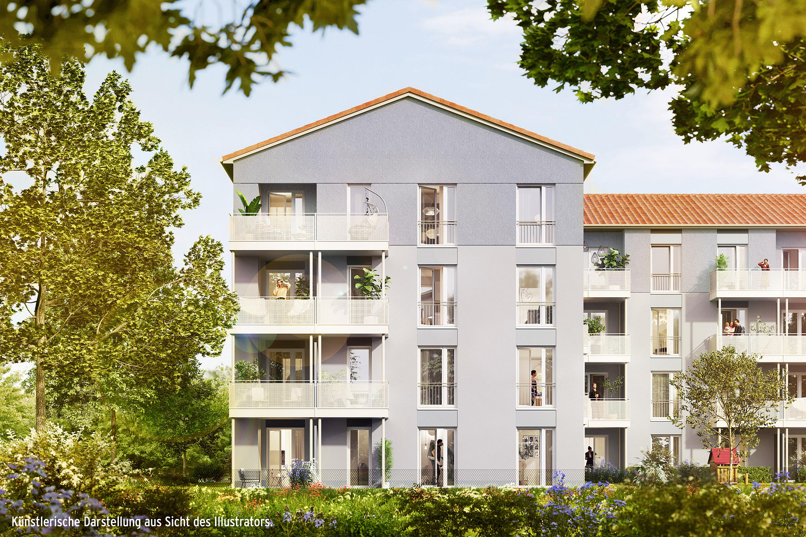 *BEZUGSFERTIG 2026* TOWNHOUSE-FEELING: 3-ZIMMER-GARTENWOHNUNG MIT PRIVATEM ZUGANG – Max-Liebermann-Straße 1b, 80937 München(Am Hart) – Vorschaubild 2