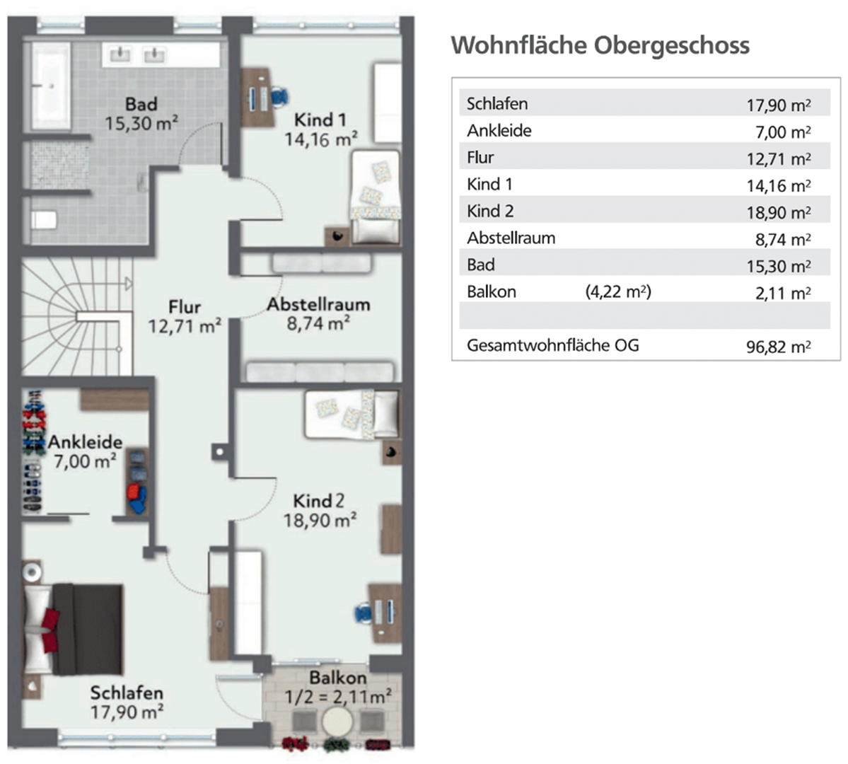 Neuwertiges KfW-55-Haus Baujahr 2023, 242 m² Nutzfläche, Energiekl. B, unter 370 € Nebenkosten – Boos – Vorschaubild 22