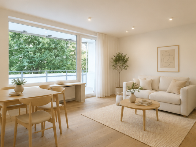 Stilvolle kernsanierte 3-Zimmer-Wohnung mit Balkon in Solln – Erstbezug, provisionsfrei – Geigenbergerstraße 49, 81477 München(Solln) – Vorschaubild 3