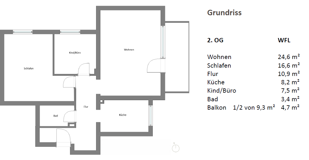 Stilvolle kernsanierte 3-Zimmer-Wohnung mit Balkon in Solln – Erstbezug, provisionsfrei – Geigenbergerstraße 49, 81477 München(Solln) – Vorschaubild 26