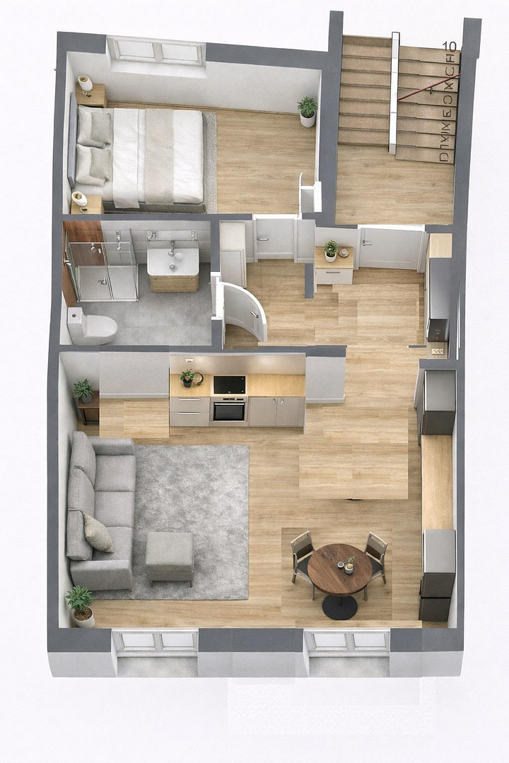 Exklusiv möbliert im Kunibertsviertel: kernsaniertes City-Apartment nahe Dom und Rhein – Köln(Innenstadt) – Vorschaubild 11