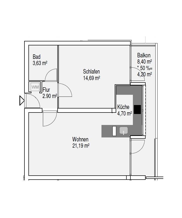 2-Zimmer ETW mit Balkon, Erstbezug nach Sanierung, inkl. TG-Stellplatz, ohne Courtage – Hamburg(Niendorf) – Vorschaubild 14