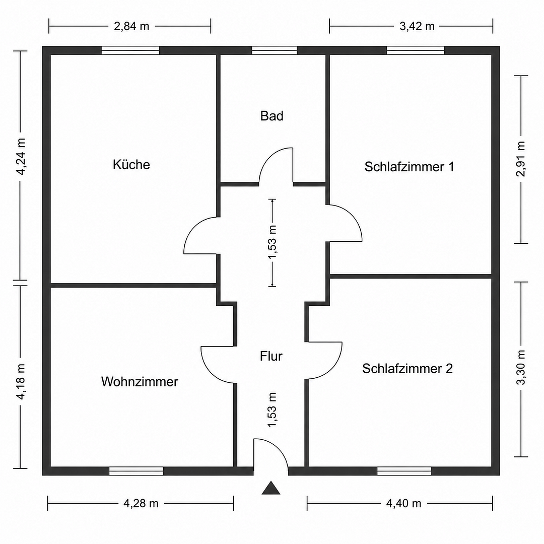 Erstbezug nach Renovierung – Zwei Schlafzimmer – 5 Minuten vom Stadtzentrum – Hochstr. 18, 58095 Hagen – Vorschaubild 7