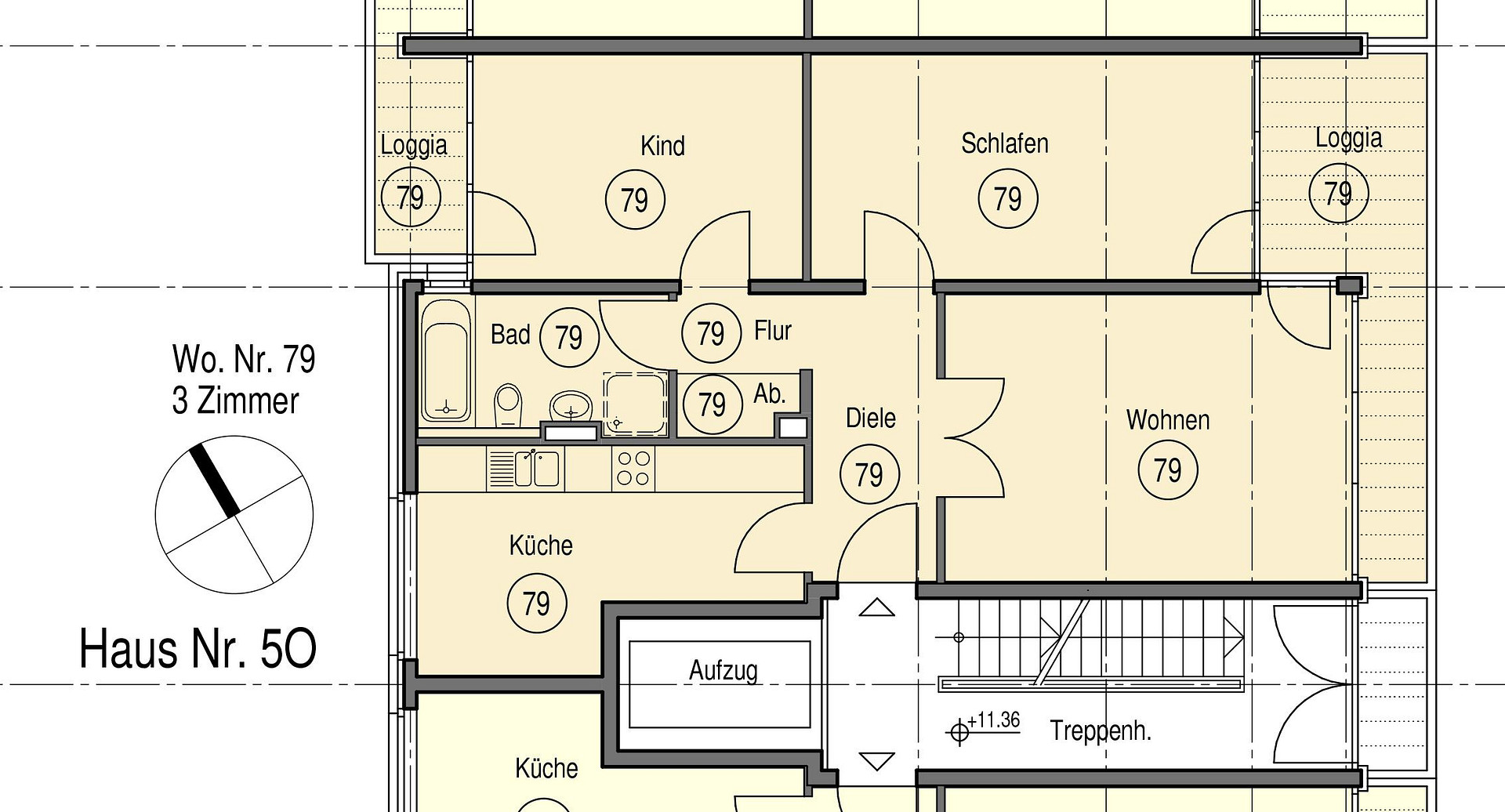 3 Zimmer Wohnung mit 2 Balkonen im 4. OG an der Rummelsburger Bucht mit Tiefgaragenplatz – Hauptstraße 5/o, 10317 Berlin(Rummelsburg) – Vorschaubild 46