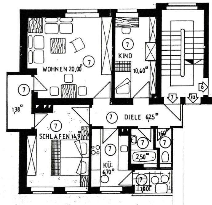 Lichtdurchflutet und zentral gelegen mit Garage Balkon & Keller nähe City Gallerie – Augsburg(Innenstadt) – Vorschaubild 17