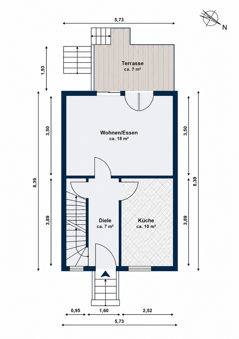 Modernisiertes Mittelreihenhaus (ca. 117 qm Wohn-/Nutzfläche) in Hamburg Iserbrook – 22589 Hamburg(Iserbrook) – Vorschaubild 24