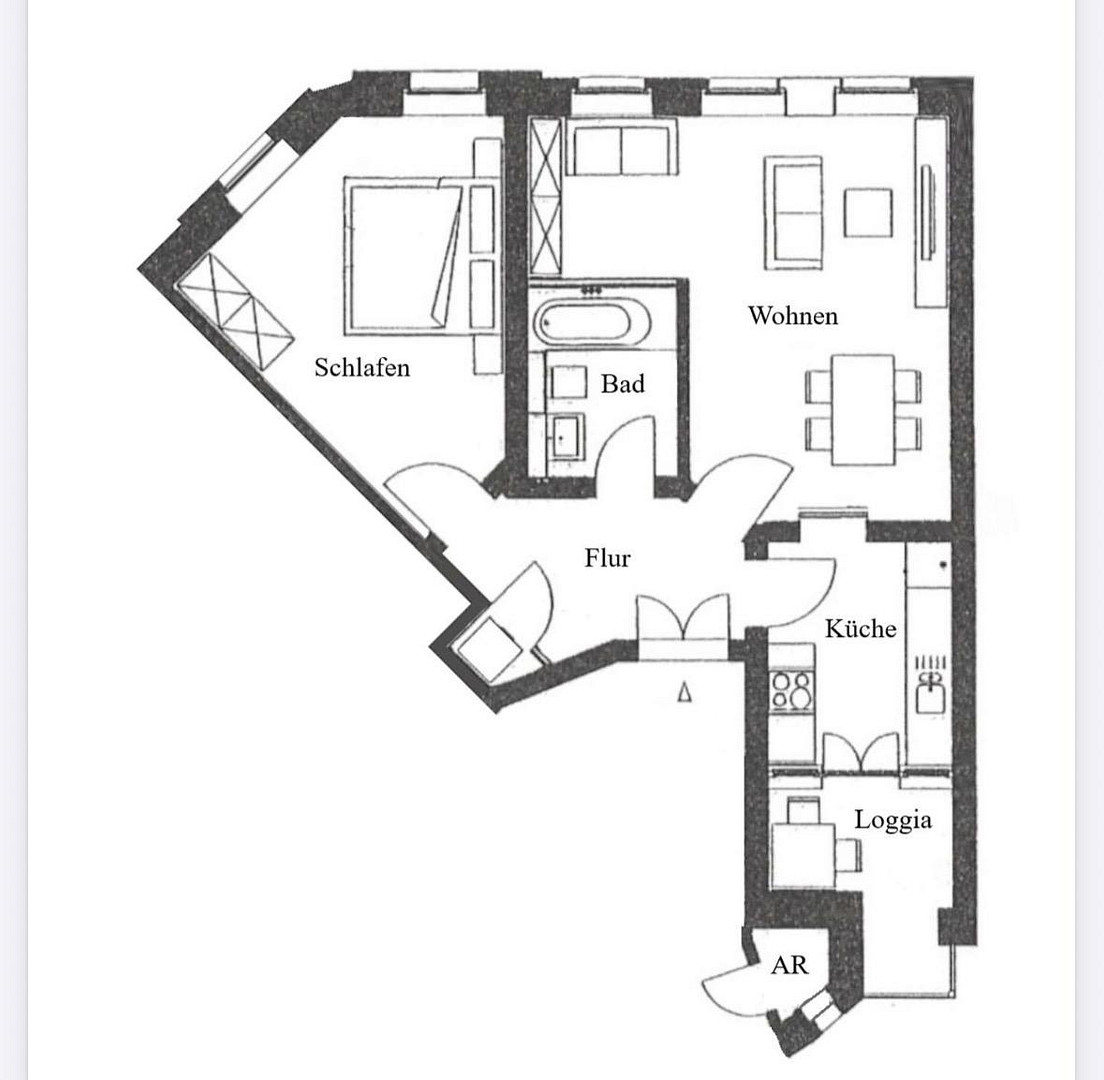 Helle, modernisierte 2-Zimmer-Wohnung mit Loggia und Einbauküche – Engelsdorfer Straße, 4319 Leipzig(Engelsdorf) – Vorschaubild 13