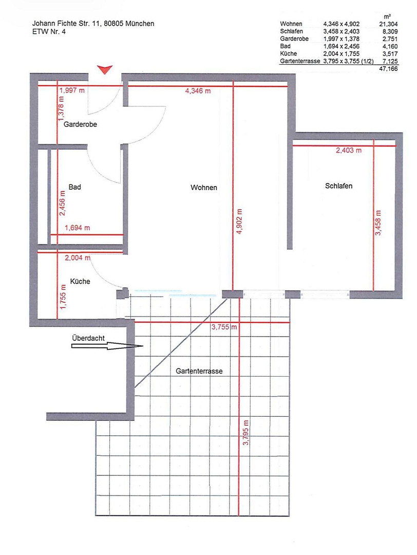 Neu möblierte, ruhige Terrassenwohnung inkl. Schwimmbad im Haus – Johann-Fichte-Str.11, 80805 München(Schwabing) – Vorschaubild 14