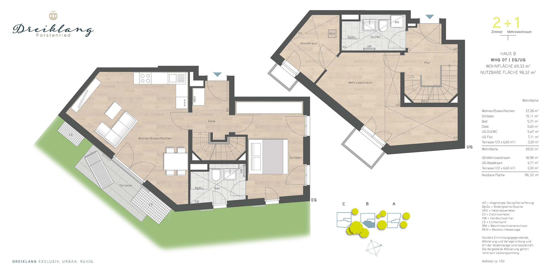 *KURZFRISTIG BEZUGSFERTIG* PRIVATE 3-ZIMMER-MAISONETTEWOHNUNG MIT EXKLUSIVER GARTENTERRASSE – Bauweberstraße 1c, 81476 München Forstenried(Fürstenried) – Vorschaubild 5