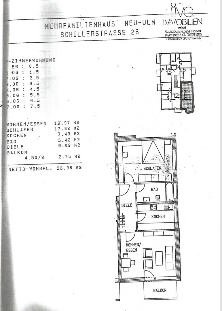 Helle 2-Zimmer-Wohnung in Offenhausen ( Neu-Ulm )-sofort bezugsfrei , ohne Maklerprovision – Schillerstaße 26, 89231 Neu-Ulm – Vorschaubild 15