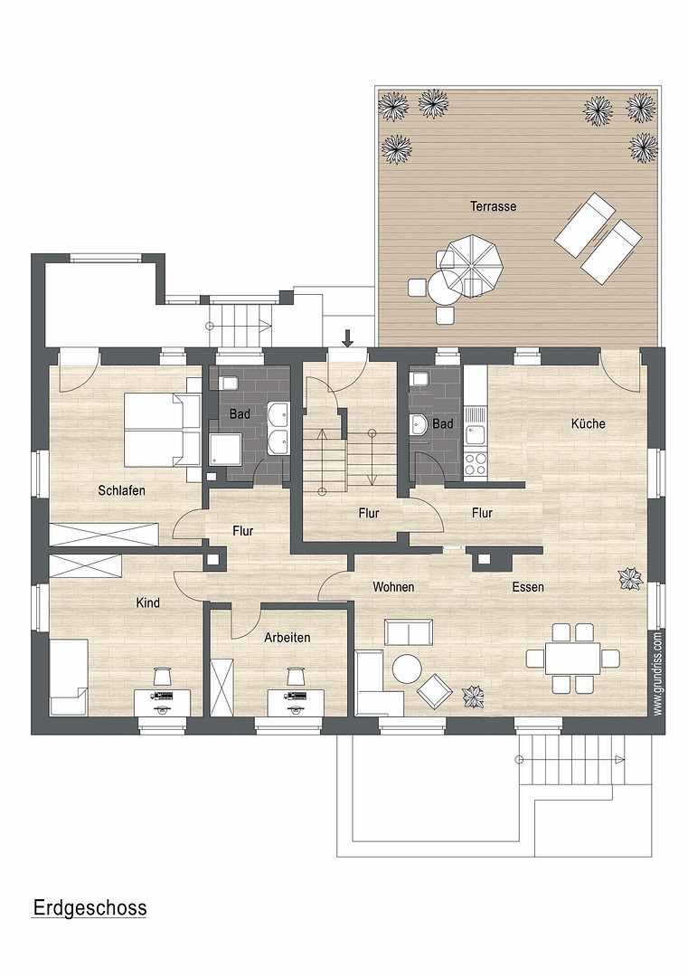 Familienfreundliche 4 Raumwohnung mit großer Terrasse und Gartenanteil – Dresden(Loschwitz) – Vorschaubild 10