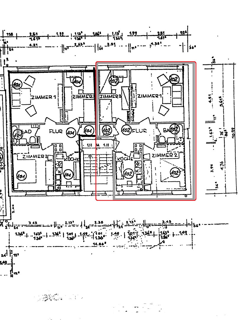 Sehr ruhig auf der Uhlenhorst: Preiswerte 3-Zimmer-ETW (ca. 64 m²) in 22085 Hamburg – Winterhuder Weg 53c, 22085 Hamburg(Uhlenhorst) – Vorschaubild 11