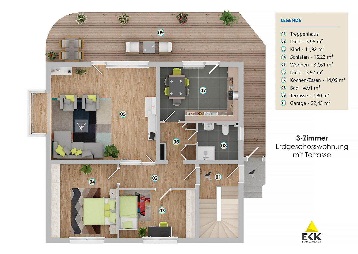 🏡 Ruhig & modernisiert: 3-Zimmer-Erdgeschosswohnung mit Terrasse, Keller & Wärmepumpe in Köln – Penningsfelder Weg 89, 51069 Köln(Dellbrück) – Vorschaubild 7