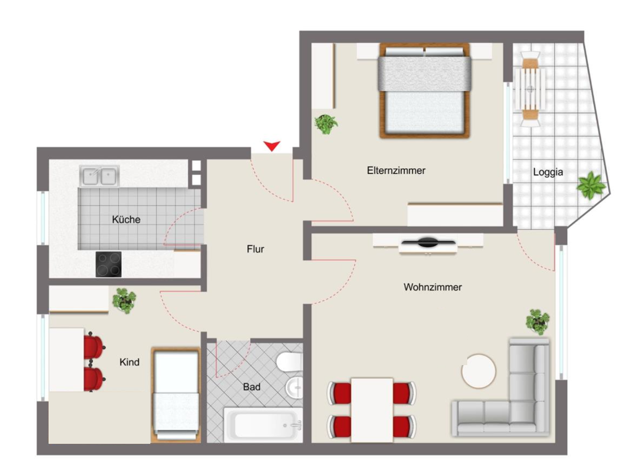 Sanierte Eigentumswohnung 3 Zimmer am Klieversberg im 1. OG – Wolfsburg – Vorschaubild 15