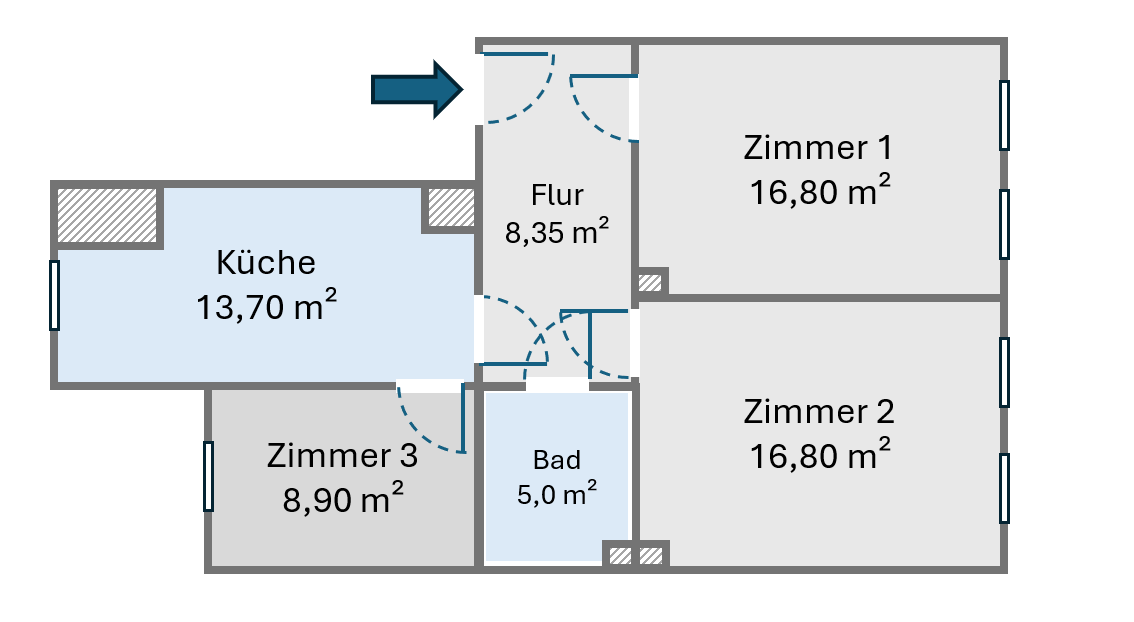 *Provisionsfrei & frisch modernisiert: 3-Zimmer-Altbau in Leipzig | 4,5% Rendite + 4,5% AfA* – Leipzig(Altlindenau) – Vorschaubild 13