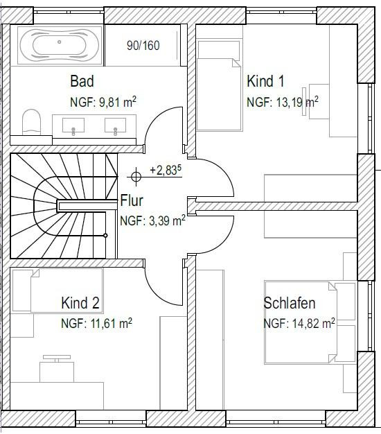 KfW 40 Doppelhaushälfte ruhige Lage an der Ammer – Weilheim i. OB(Weilheim in Oberbayern) – Vorschaubild 4
