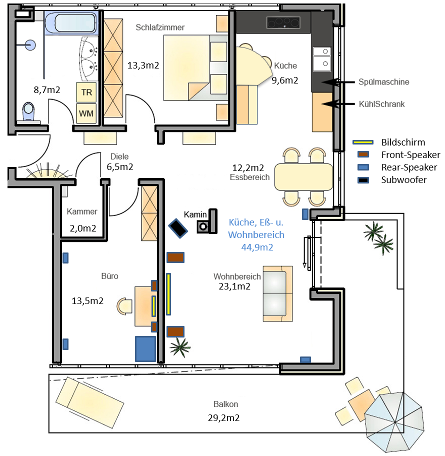 Wohnen wie im Haus – Gartenwohnung mit 103,5 m2 in unverbaubarer Waldrandlage – Stuttgart(Möhringen) – Vorschaubild 16