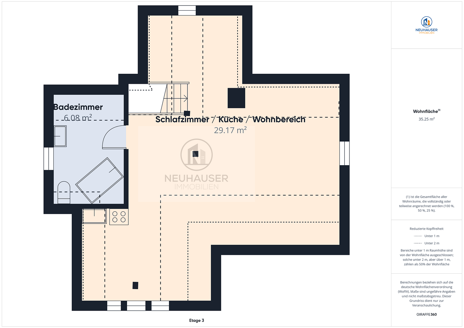 Raumwunder: sehr helle und gepflegte 1,5 Zimmerwohnung mit EBK in Stuttgart-Untertürkheim – Großglocknerstrasse 73, 70327 Stuttgart(Untertürkheim) – Vorschaubild 10