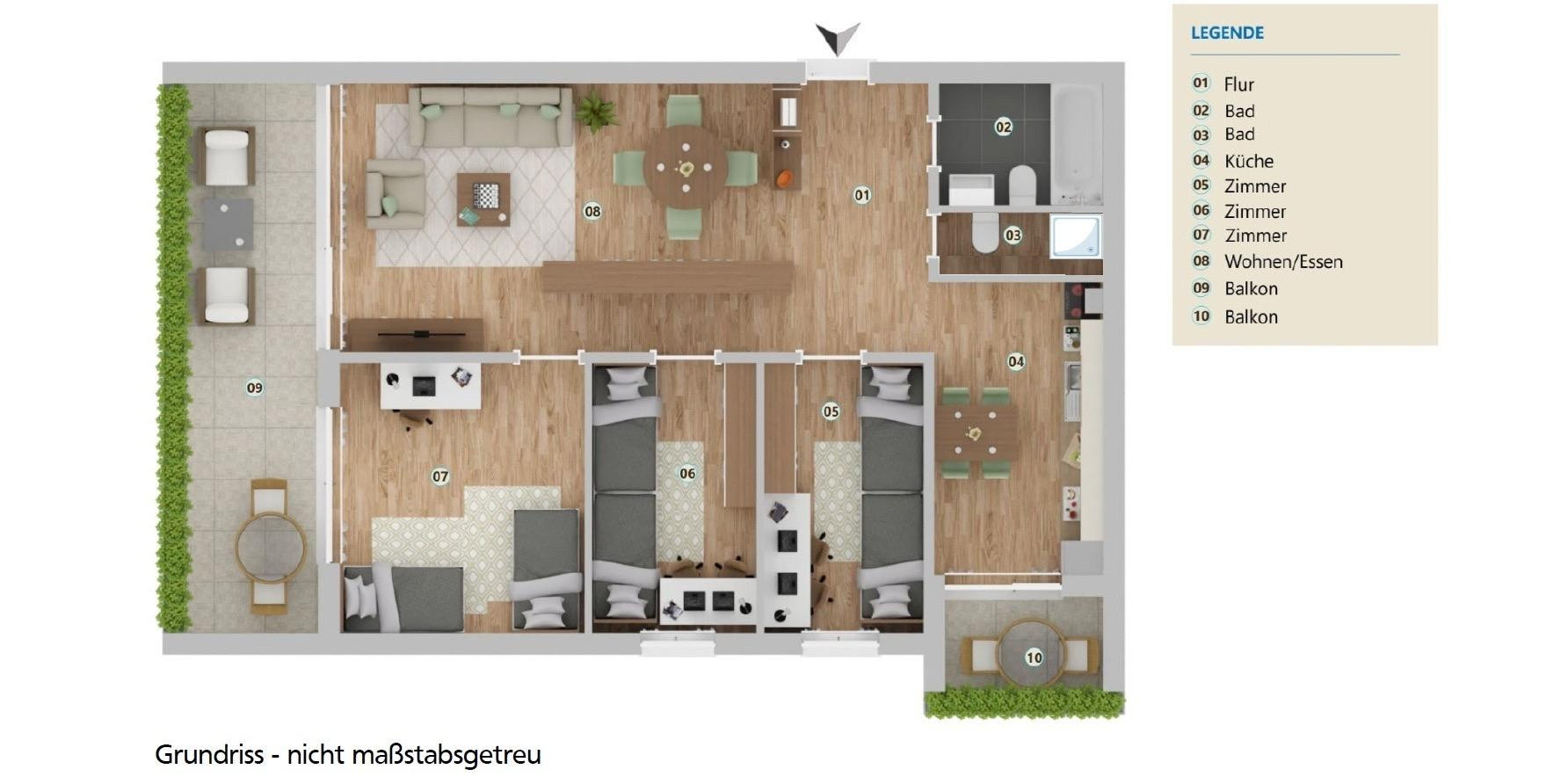 4-Zimmer Wohnung in Ingolstadt- Haunwöhr - OHNE MAKLER PROVISION – Berliner Straße 35, 85051 Ingolstadt(Haunwöhr) – Vorschaubild 24