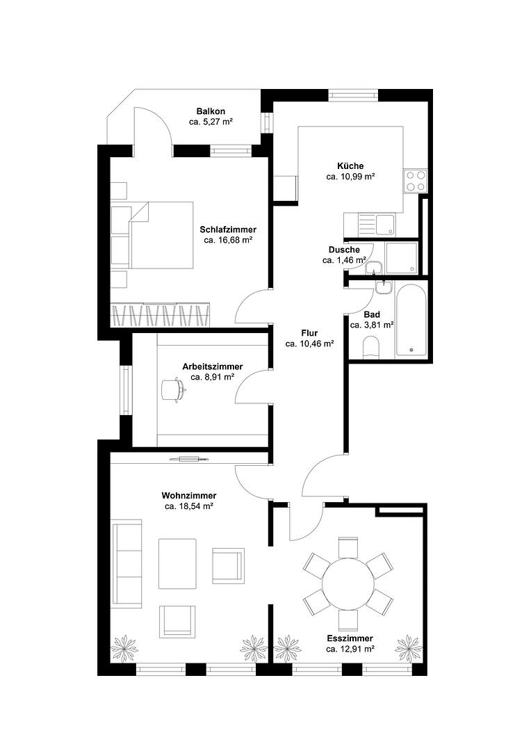 Stilvolle Jugendstil-Altbauwohnung in Hamburg-Rotherbaum – Papendamm 23, 20146 Hamburg(Rotherbaum) – Vorschaubild 22