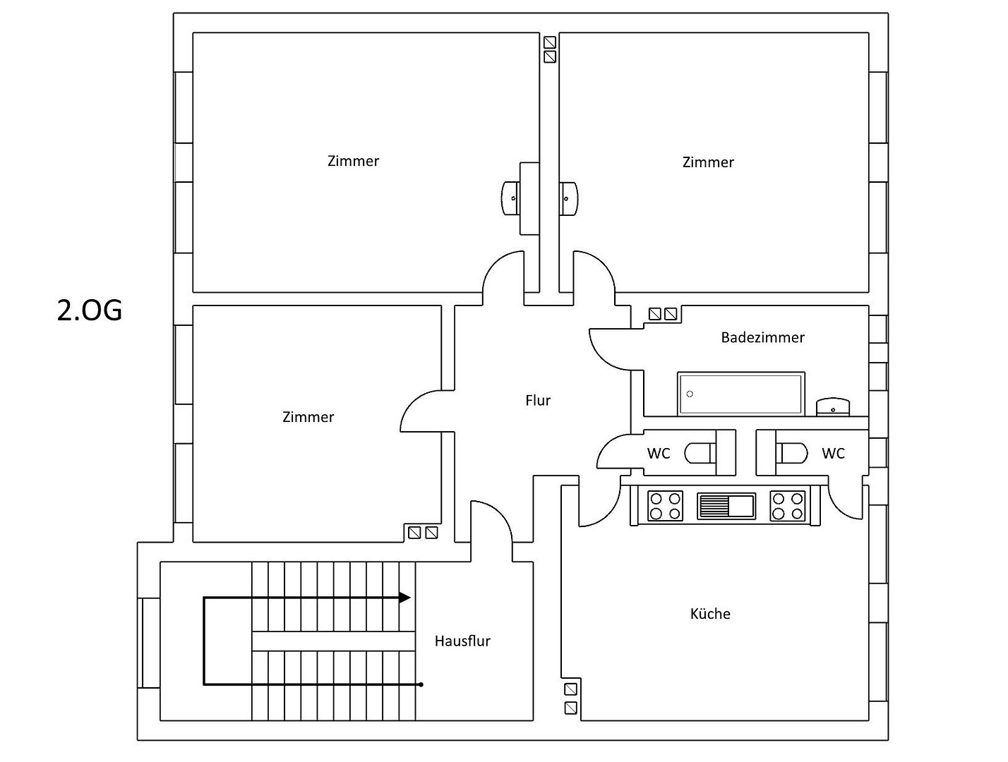 Voll vermietetes Mehrfamilienhaus mit stabilem Cashflow und Entwicklungspotenzial in Krefeld – 47809 Krefeld(Linn) – Vorschaubild 47
