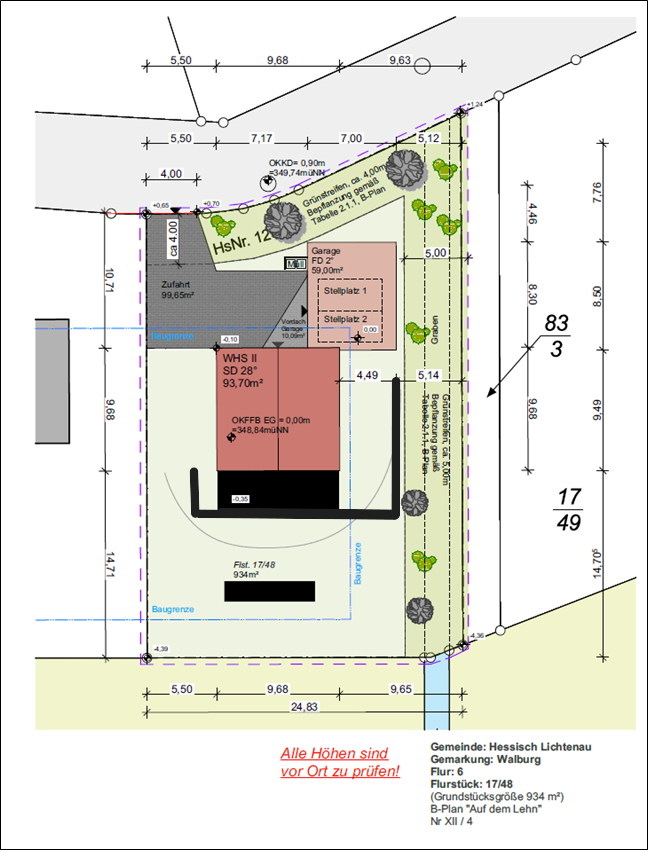 Neubau Einfamilienhaus (KFW 40) mit Doppelgarage und großer Terrasse – Hessisch Lichtenau - Walburg(Walburg) – Vorschaubild 17