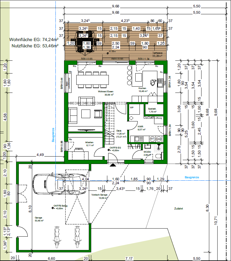 Neubau Einfamilienhaus (KFW 40) mit Doppelgarage und großer Terrasse – Hessisch Lichtenau - Walburg(Walburg) – Vorschaubild 15