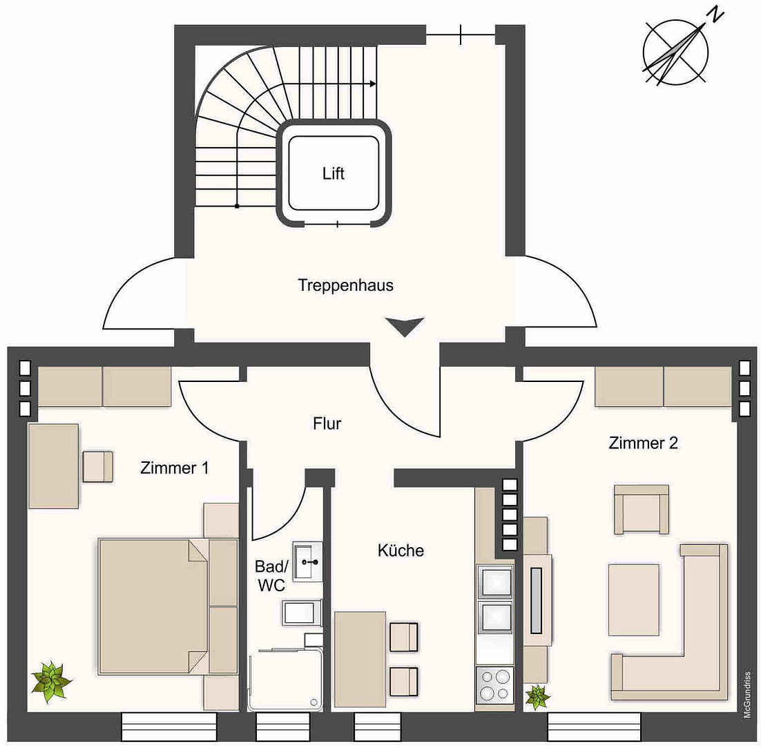 Erstbezug nach Sanierung – 2‑Zimmer‑Wohnung ideal auch für 2er‑WG in Top‑Lage Eppendorf – Hegestraße 11, 20251 Hamburg(Hoheluft-Ost) – Vorschaubild 10