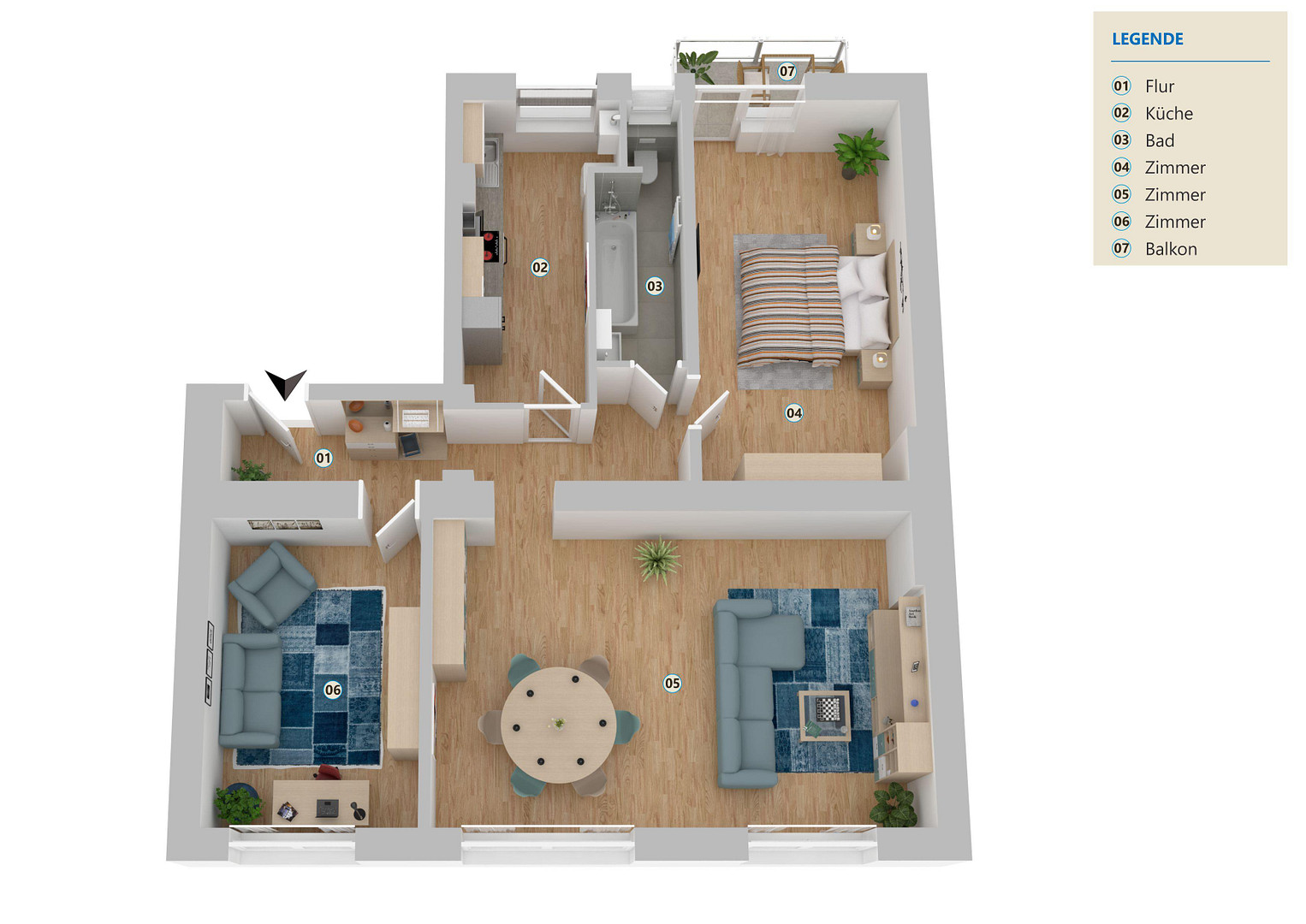 Hochwertig,vollmöbliert,saniert,ruhig,1.OG, 3,5 Zimmer, Küche mit EBK, Tageslichtbad, Sonnenbalkon – Bilker Allee 53, 40219 Düsseldorf(Unterbilk) – Vorschaubild 28