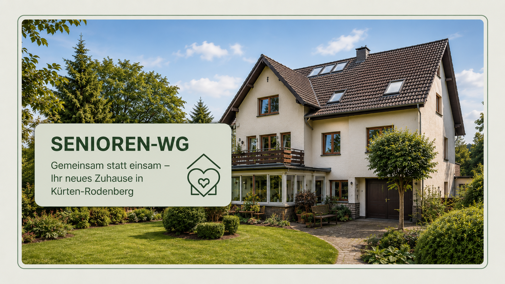Familiäre Senioren-WG: Sicher wohnen, gemeinsam leben, Alltag erleichtern