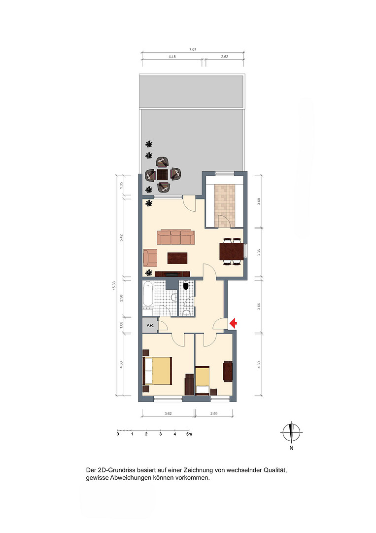 Renovierte City-Oase: 3 Zimmer mit großer Gartenterrasse & TG, PROVISIONSFREI – Alte Linner Str. 42, 47799 Krefeld(Cracau) – Vorschaubild 45