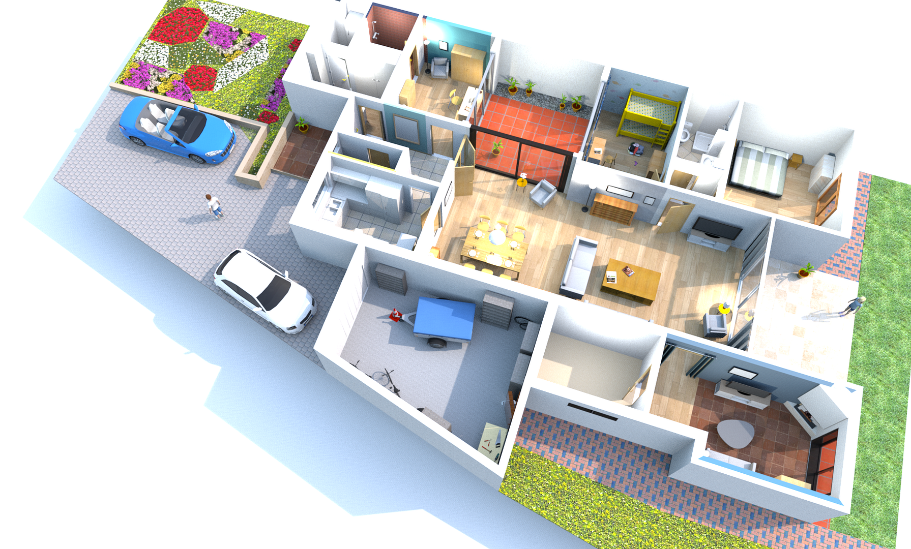 Flachdachbungalow (Reihenendhaus) auf 546 qm Grundstück mit zwei Bädern, Garage und Carport – Weyhe(Erichshof) – Vorschaubild 18
