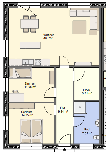 Schöne 3-Zimmer-Wohnung mit Garten in Ostseenähe! – Steinbergkirche – Vorschaubild 7
