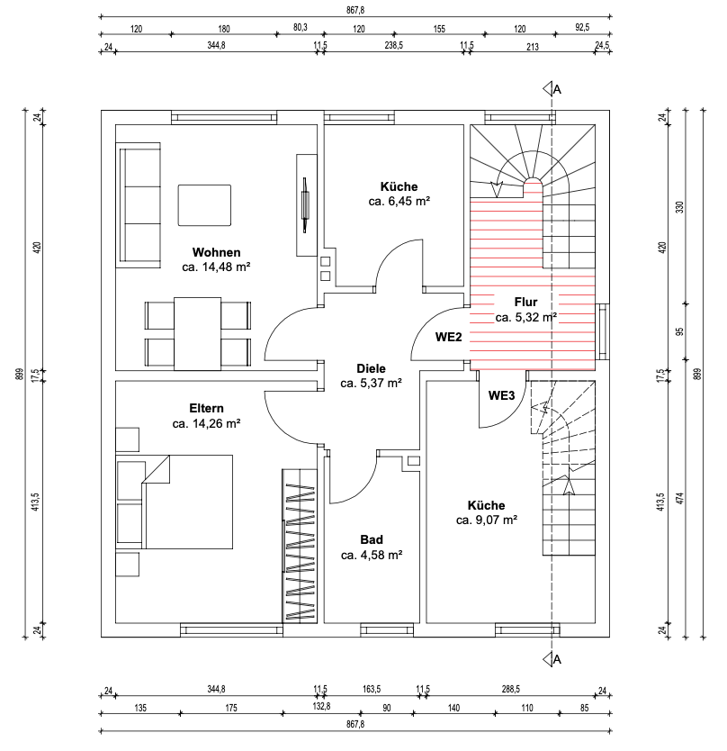 Dreifamilienhaus in Lünen-Wethmar – 28.740 € Jahresmiete, Garten, Garage – In den Tannen 19, 44534 Lünen – Vorschaubild 23