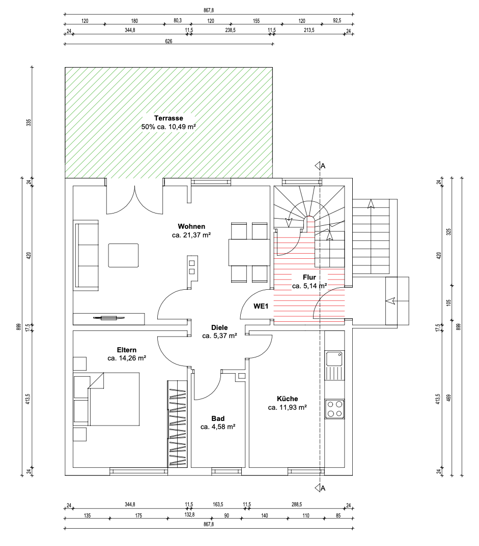 Dreifamilienhaus in Lünen-Wethmar – 28.740 € Jahresmiete, Garten, Garage – In den Tannen 19, 44534 Lünen – Vorschaubild 25