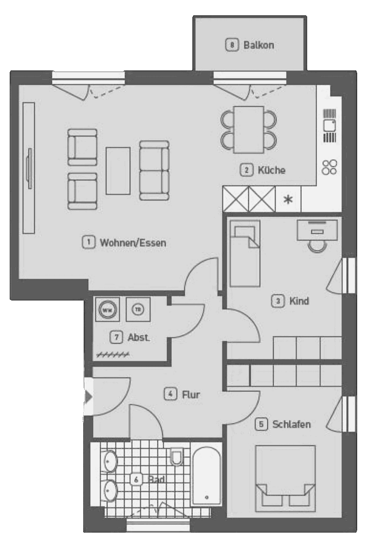 Neuwertige 3 Zimmer Wohnung in Bramfeld – Hamburg(Bramfeld) – Vorschaubild 16
