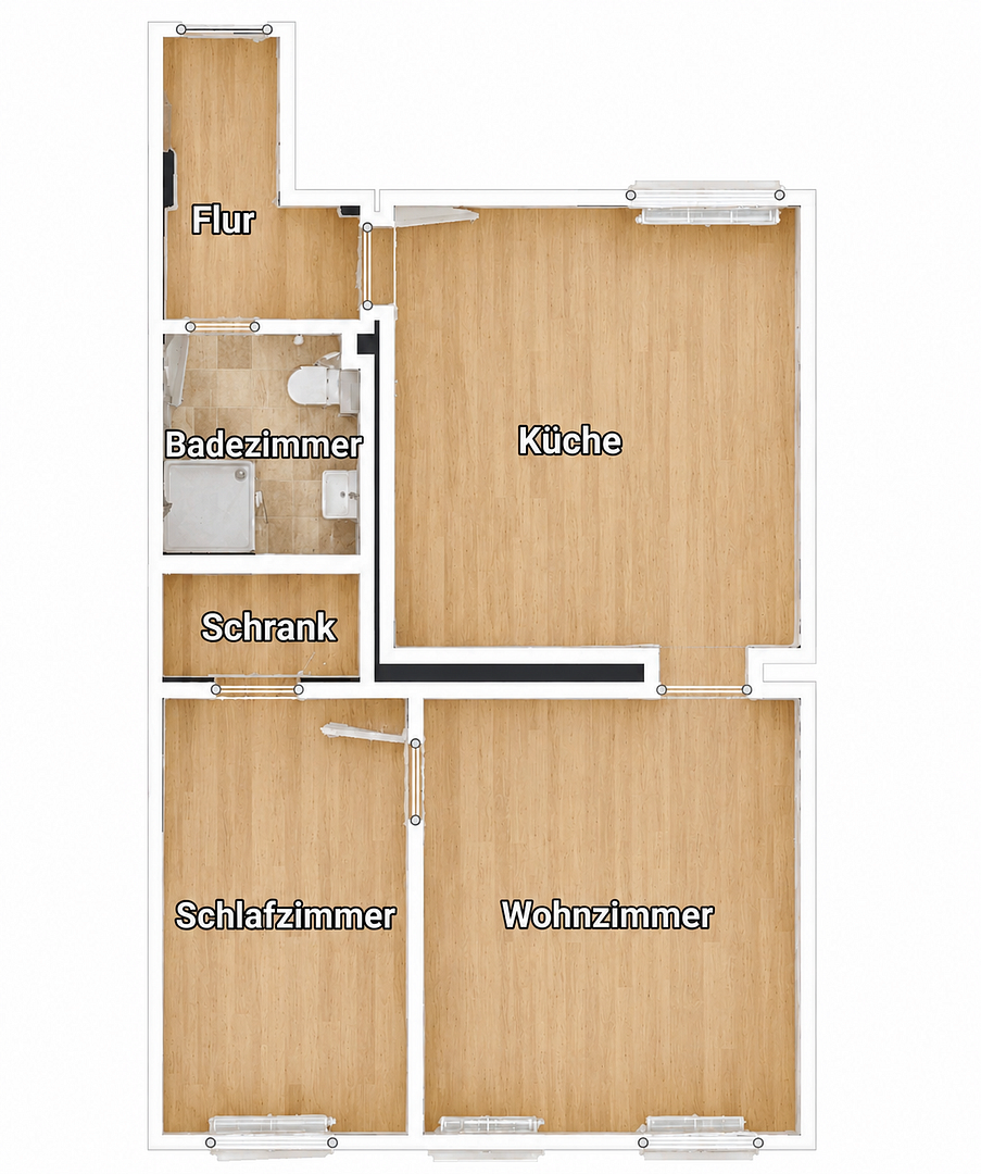 Stilvolle Altbauwohnung nach Kernsanierung – 2,5 Zimmer mit hohen Decken in zentraler Lage – Alter deutscher Ring 35, 47799 Krefeld(Stadtmitte) – Vorschaubild 14