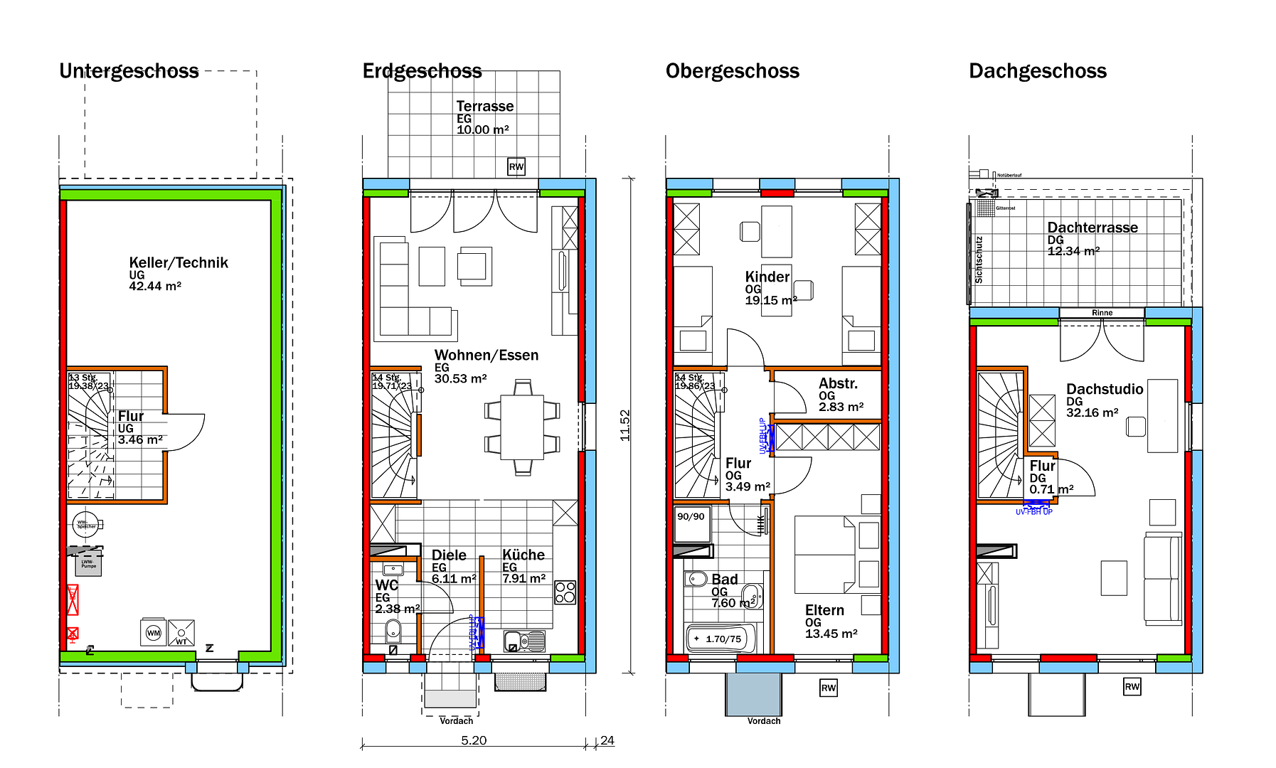 Neubau KfW-40-QNG Reihenendhaus in Dormagen – Garten & Keller – Dormagen(Stürzelberg) – Vorschaubild 4