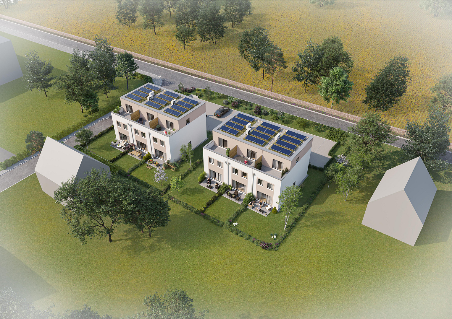 Neubau KfW-40-QNG Reihenendhaus in Dormagen – Garten & Keller – Dormagen(Stürzelberg) – Vorschaubild 3