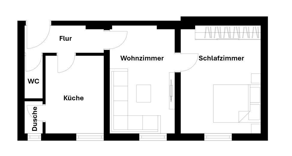 Sofort frei: Renovierte 2-ZKB Altbauwohnung im beliebten Rheingauviertel (Provisionsfrei) – Wiesbaden – Vorschaubild 11