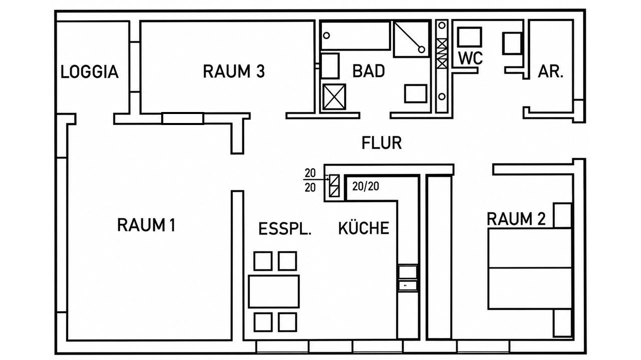 ***ERSTBEZUG NACH MODERNISIERUNG – STILVOLLE 3,5-ZI.-WOHNUNG IN DUISBURG-RAHM; OHNE PROVISION – Maisstraße 32, 47269 Duisburg(Rahm) – Vorschaubild 11