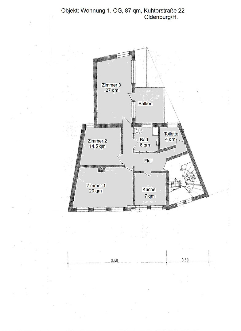 charmante Wohnung Innenstadtlage / Fußgängerzone – Kuhtorstraße 22, 23758 Oldenburg in Holstein – Vorschaubild 6