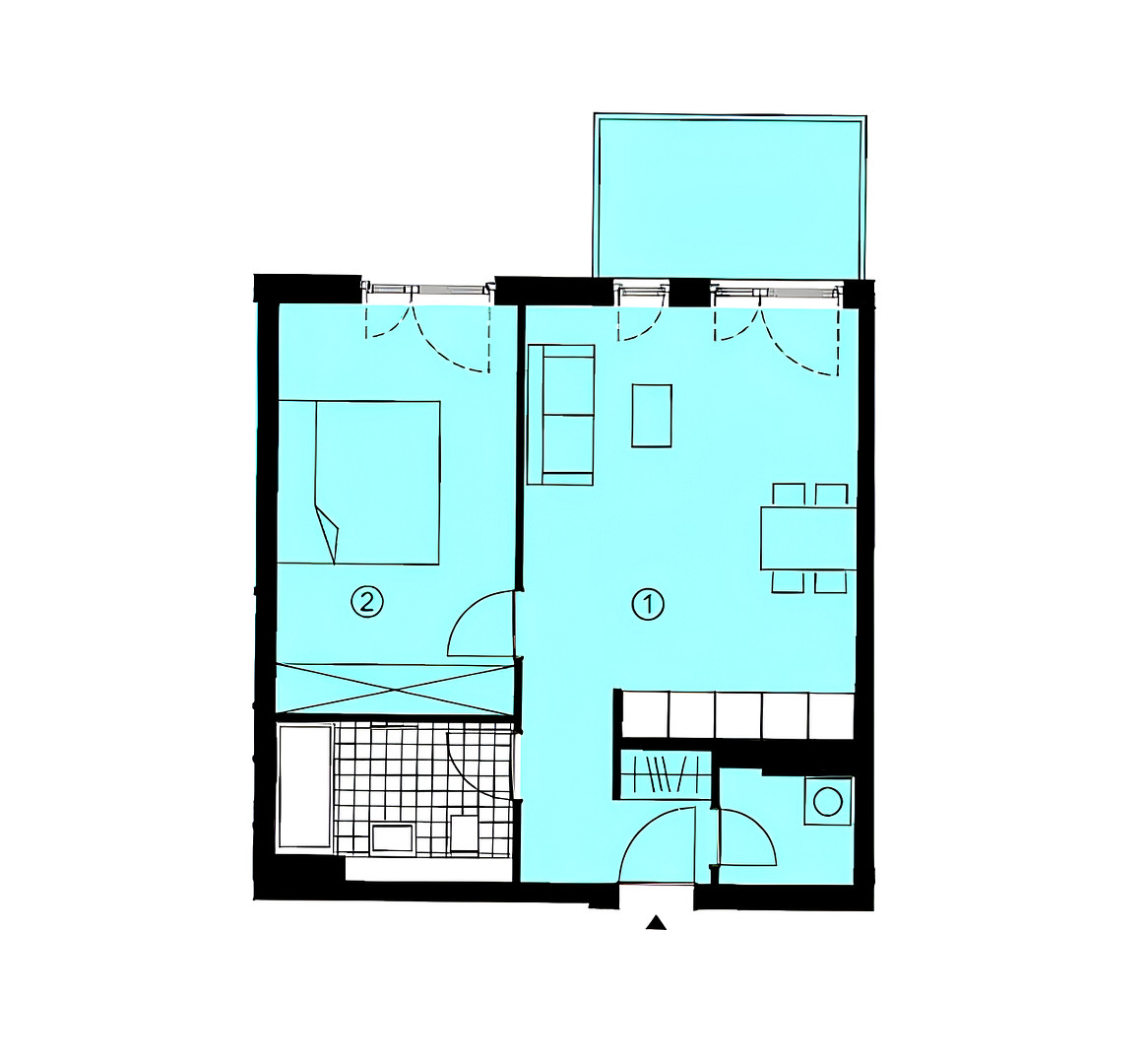 Direkt einziehen! Moderne 2 Zimmer + Süd-West-Balkon, Einbauküche, Wannenbad + Abstellraum, Aufzug – Luruper Hauptstraße 77a, 22547 Hamburg(Lurup) – Vorschaubild 15