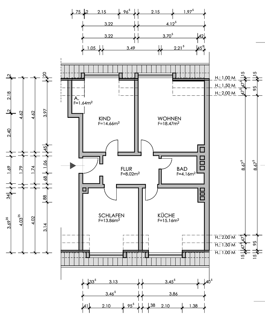 Perfekte Möglichkeit für Kapitalanleger - provisionsfrei, vollständig renoviert: 3 Zimmer Wohnung – Kreuzstraße, 49086 Osnabrück – Vorschaubild 11